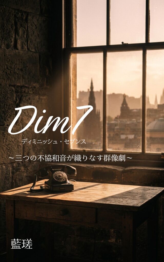 小説『Dim7（ディミニッシュ・セブンス）』表紙イラスト（著者：藍瑳）
