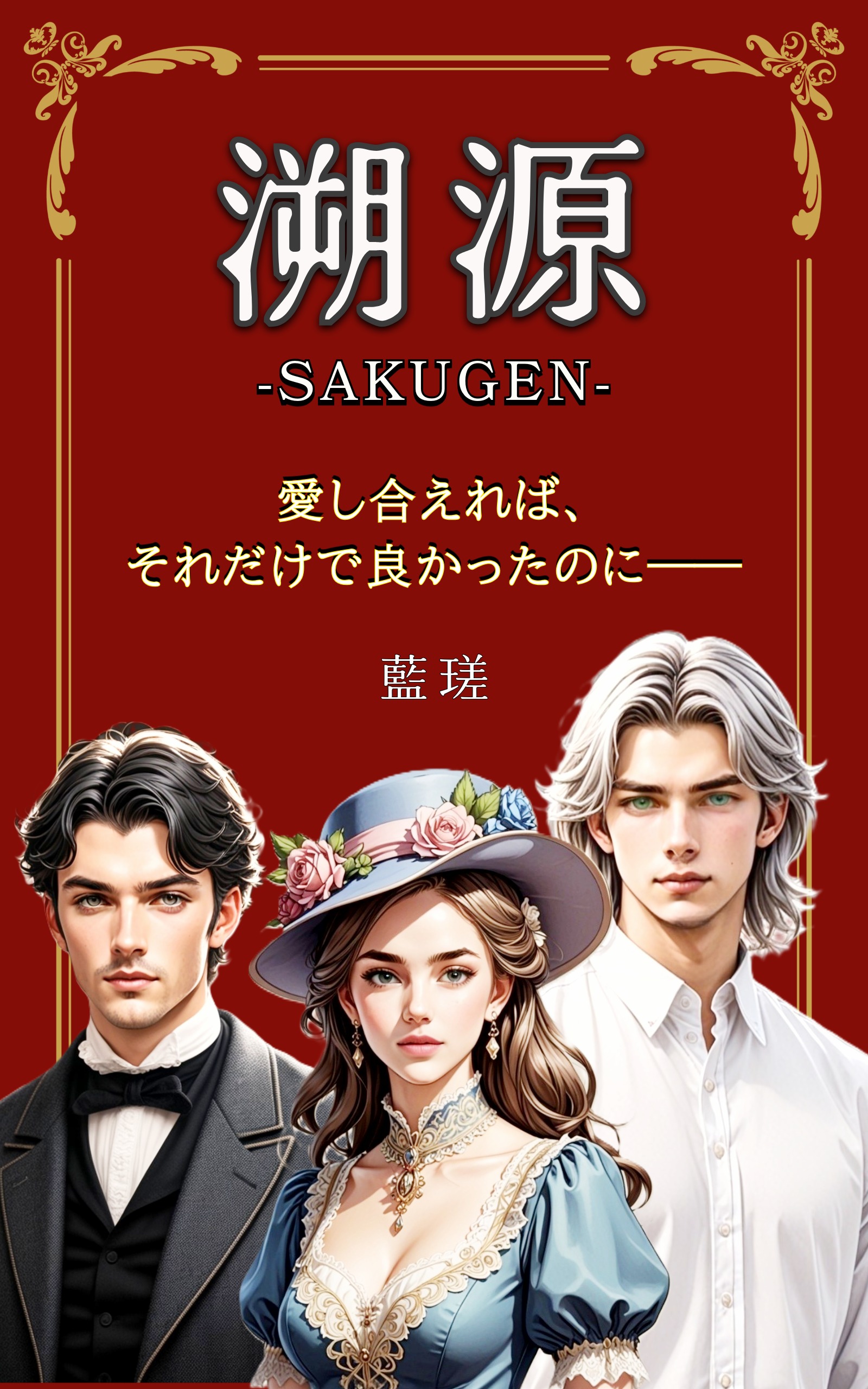 小説『溯源-SAKUGEN-』表紙イラスト（著者：藍瑳、出版：Amazon KDP）