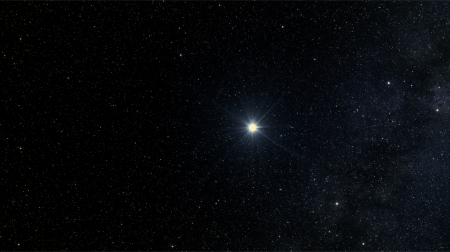 夜空に浮かぶ北極星